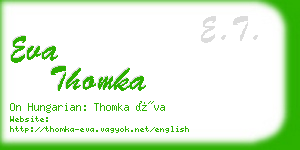 eva thomka business card